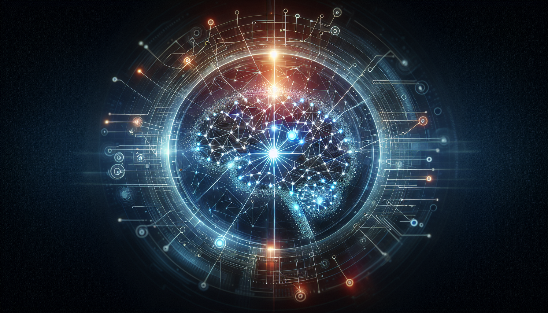 Digital hjerne som representerer AI i cybersikkerhet